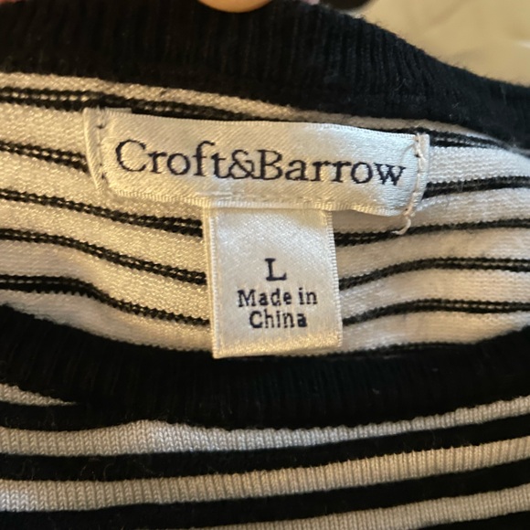 Crofts & Barrow Ribbed Layer Blouse  (L) - Picture 4 of 4